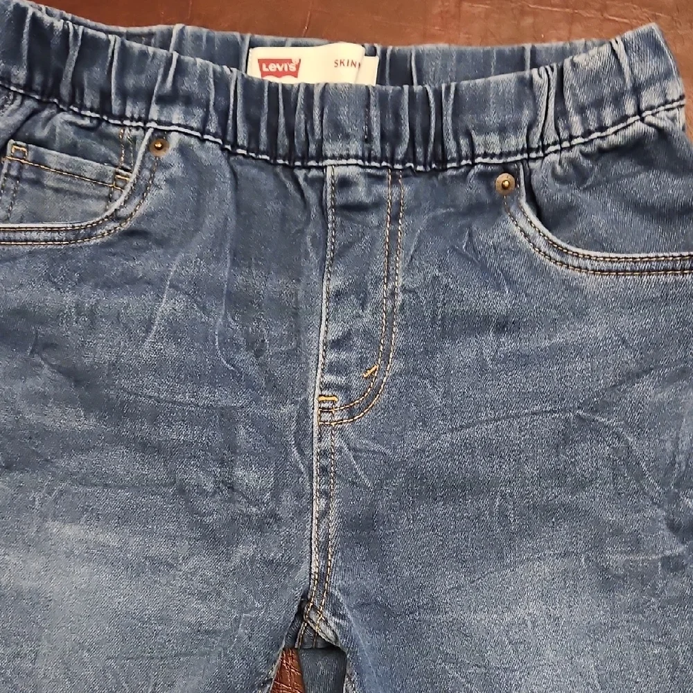 Levi's Girls Sz LG Classic Blue Skinny Bermuda Shorts - Picture 7 of 7